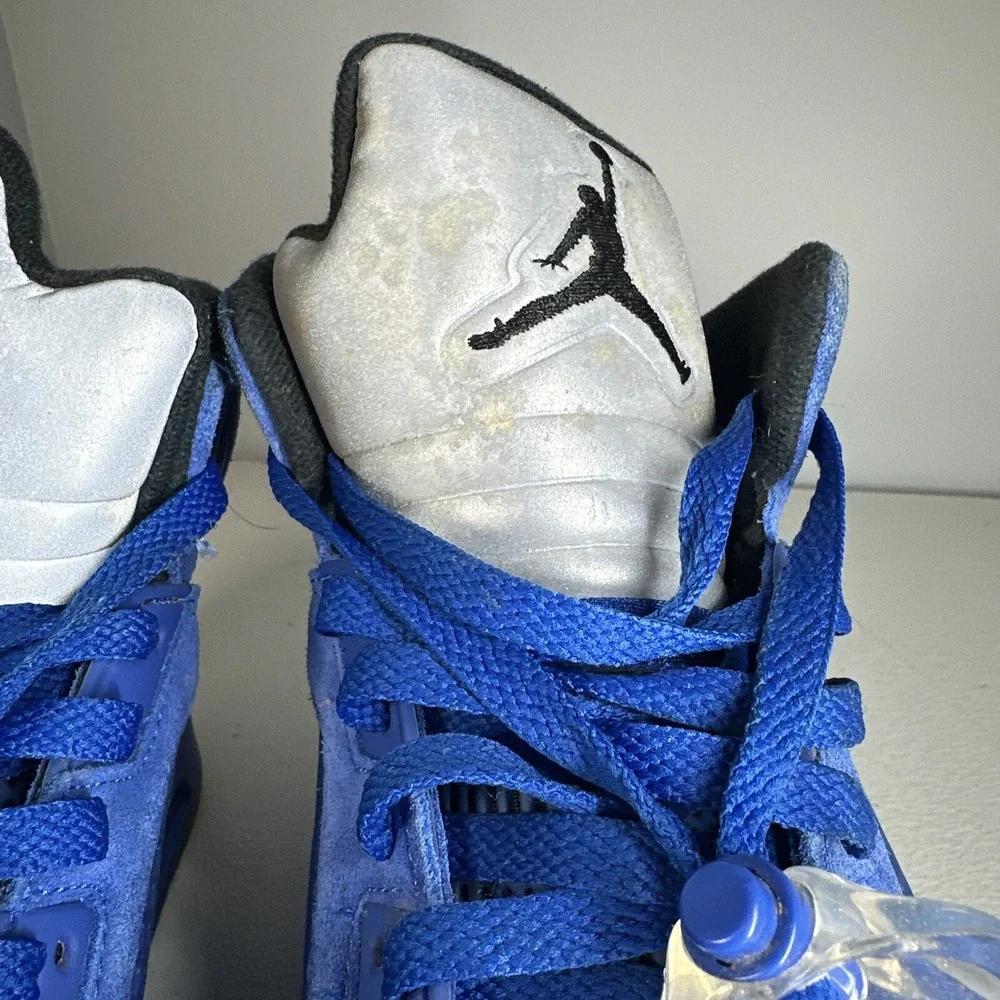 Size‎ 9.5 - Air Jordan 5 Retro Men's Sneakers Blue Suede (136027-401)